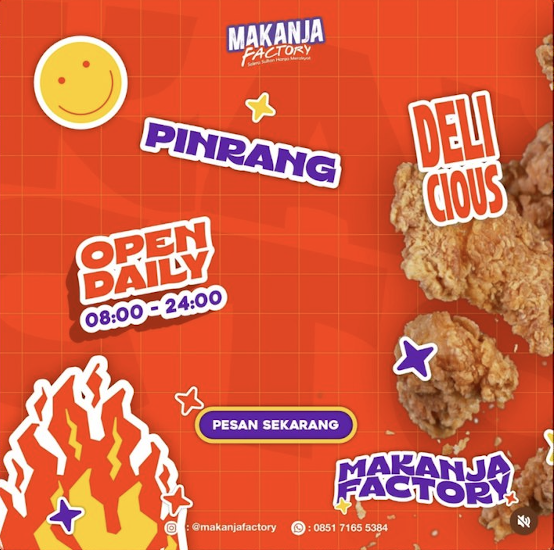 Outlet Pinrang buka setiap hari 08.00–24.00